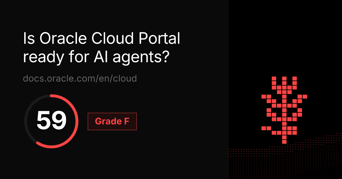 Oracle Cloud Portal — Agent Score