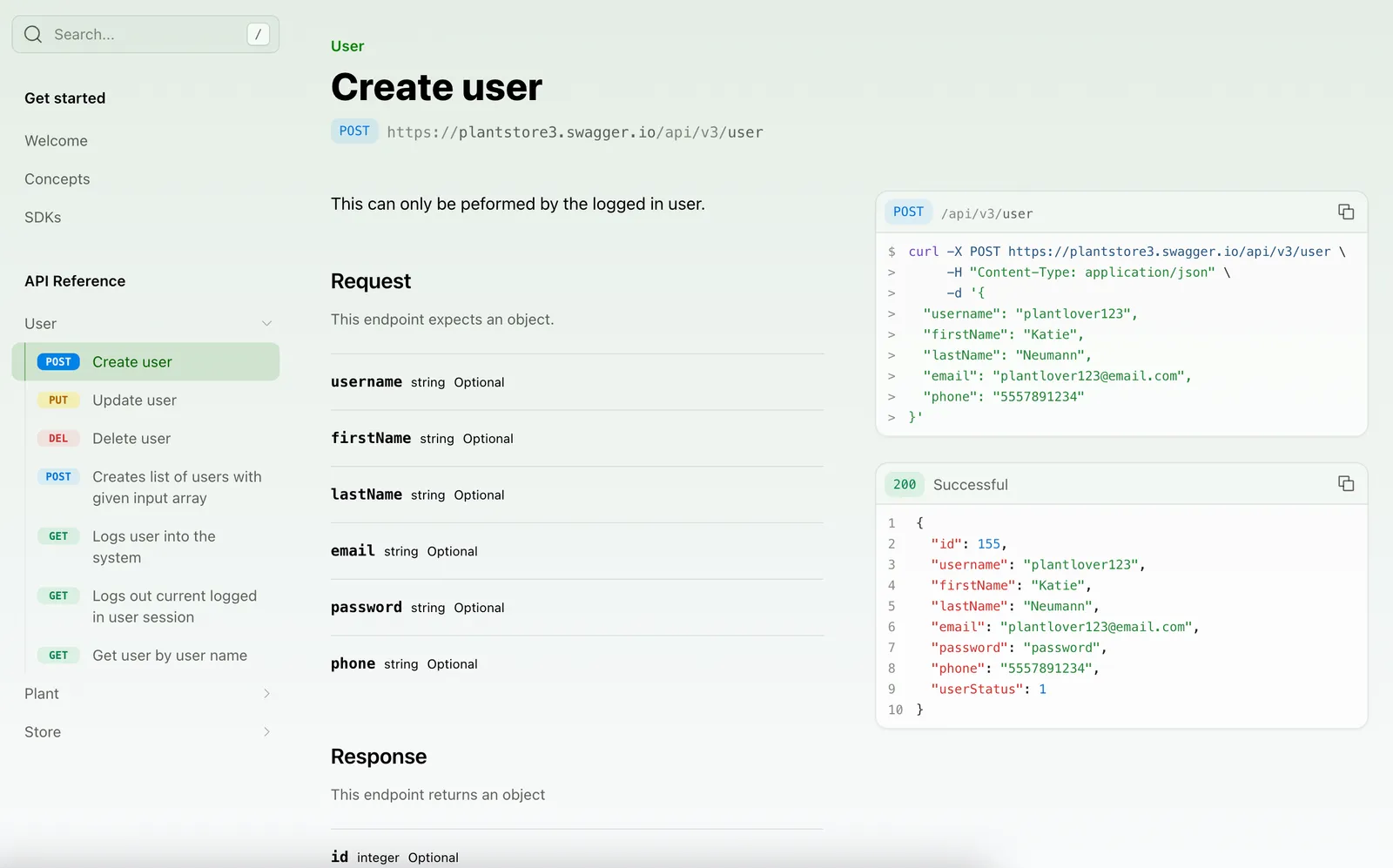 Content ordered in the API Reference