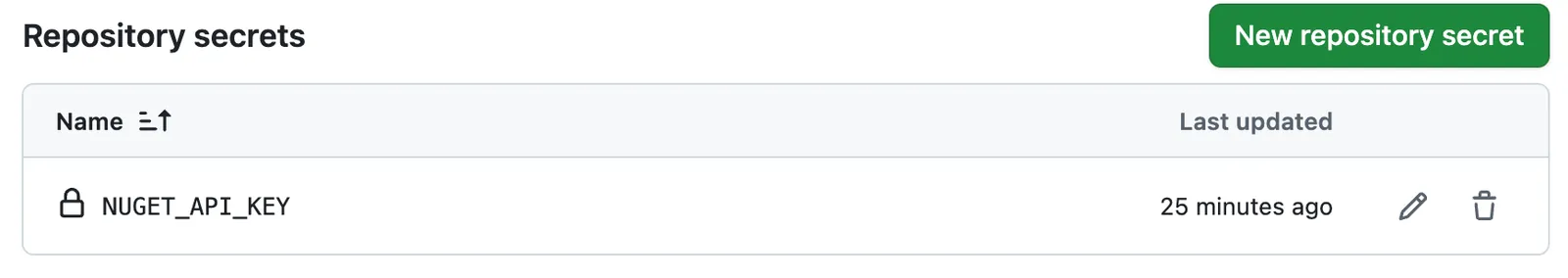 NUGET_API_KEY 密钥
