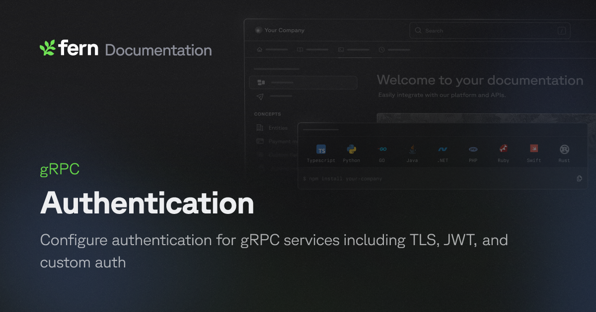 Authentication | Fern Documentation