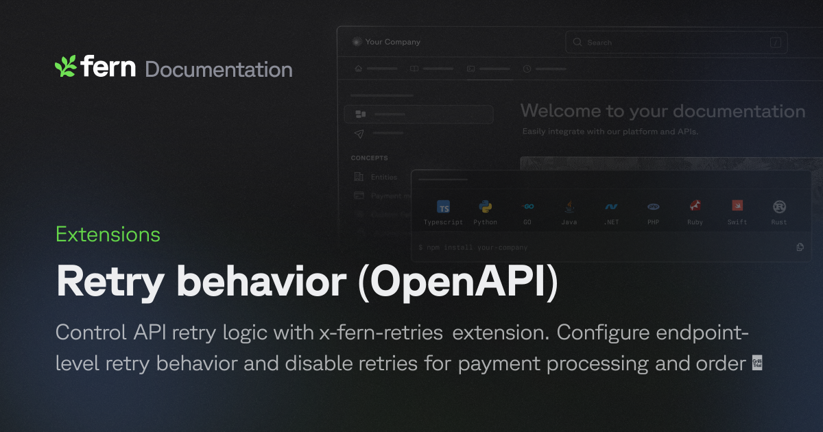 Retry behavior (OpenAPI) | Fern Documentation