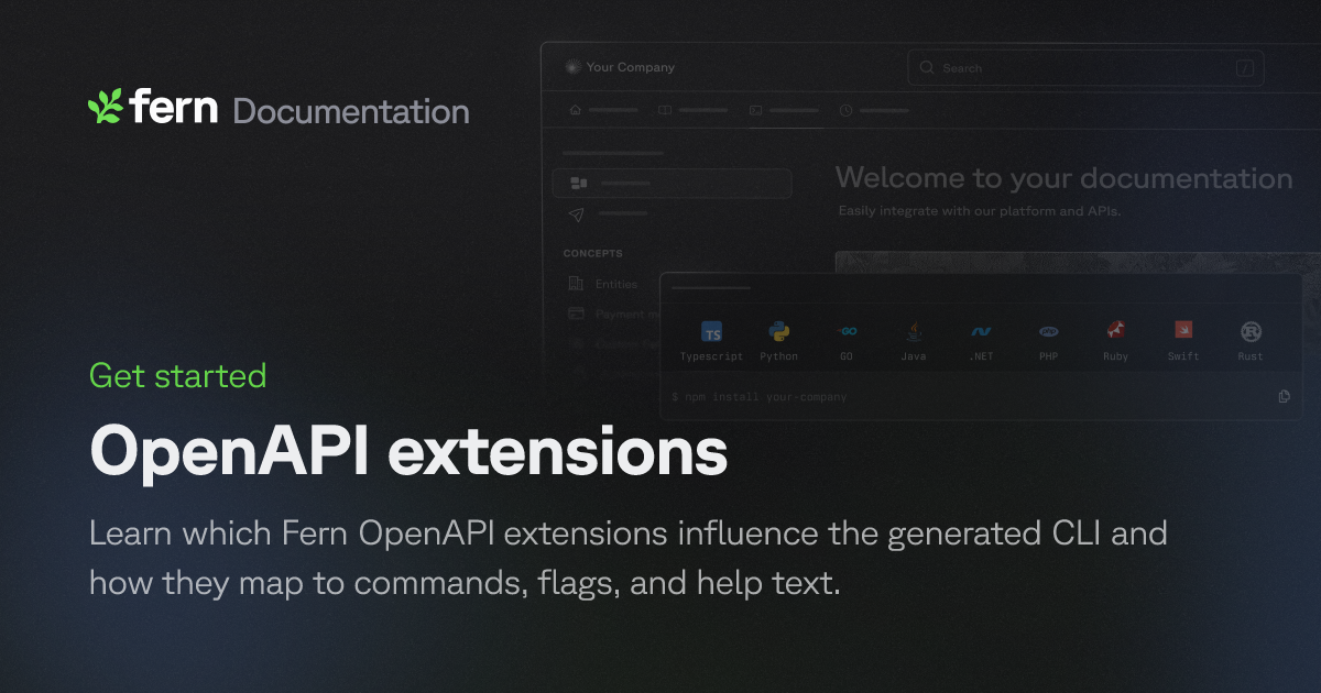 OpenAPI extensions | Fern Documentation