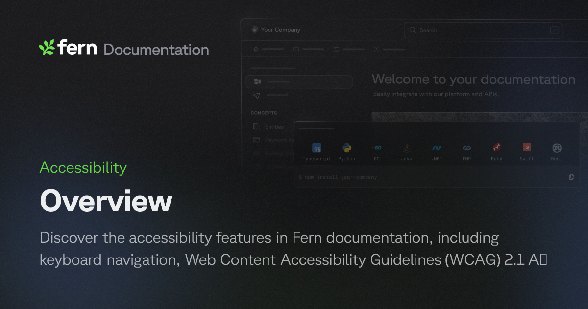 Overview | Fern Documentation