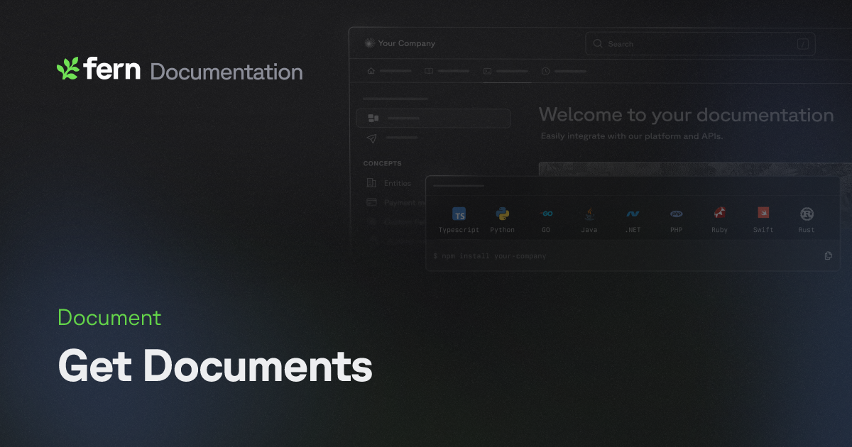 Get Documents | Fern Documentation