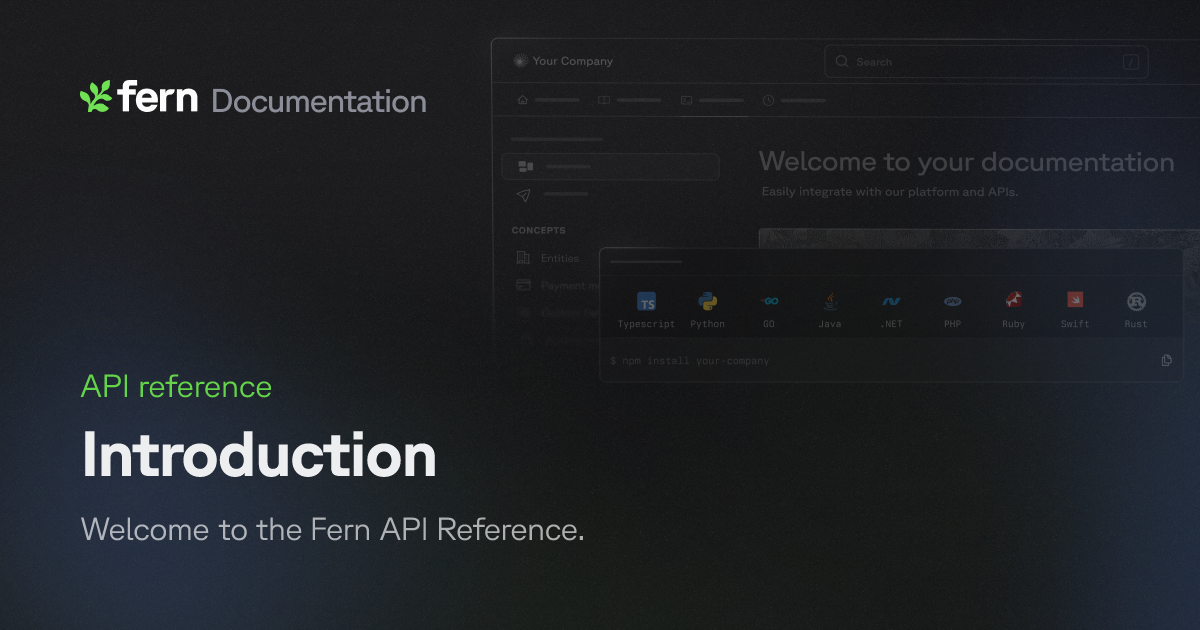 Introduction | Fern Documentation