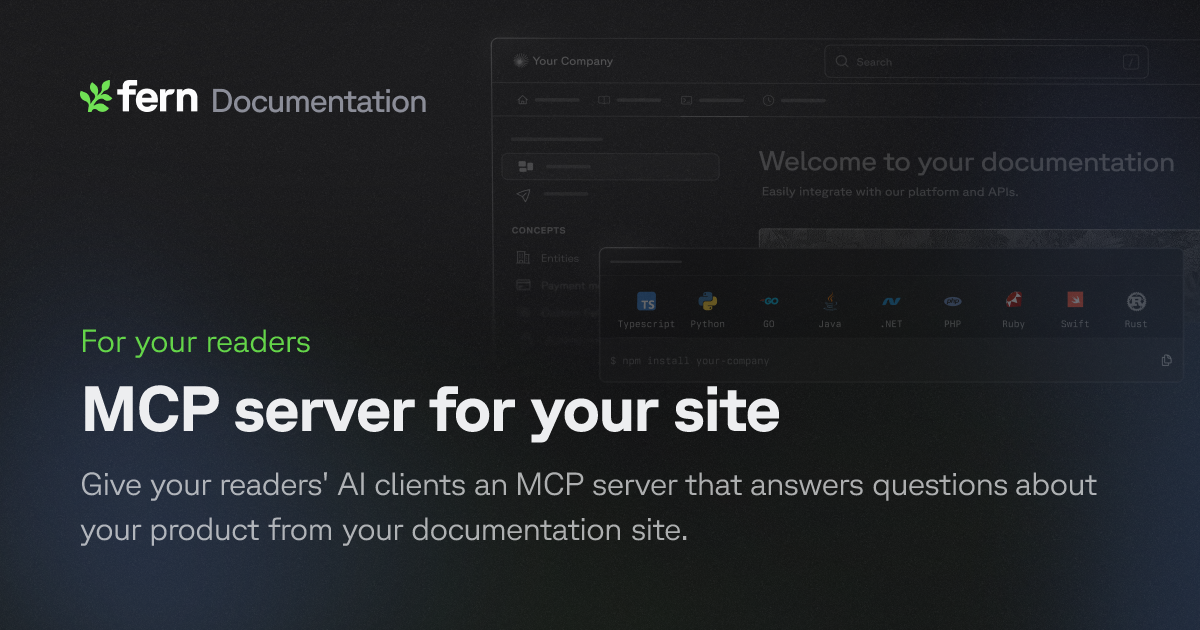 MCP server | Fern Documentation