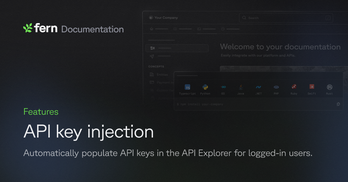 API key injection | Fern Documentation