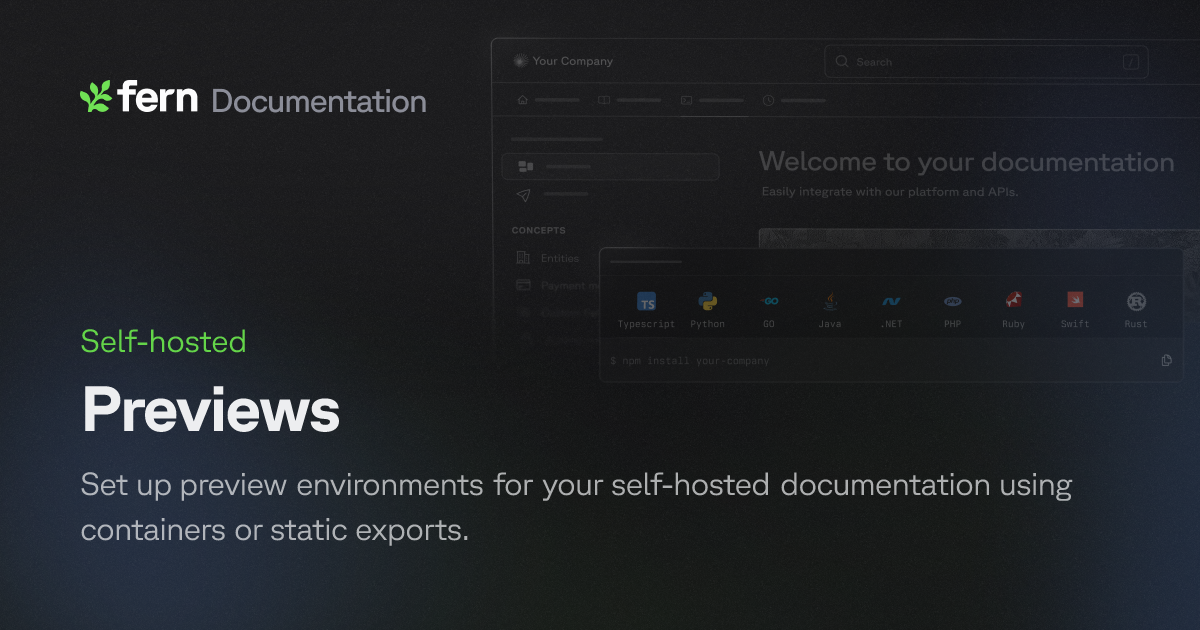 Previews | Fern Documentation