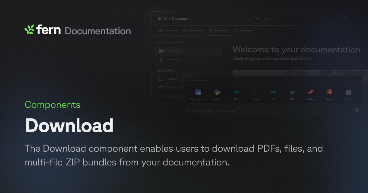 Download | Fern Documentation