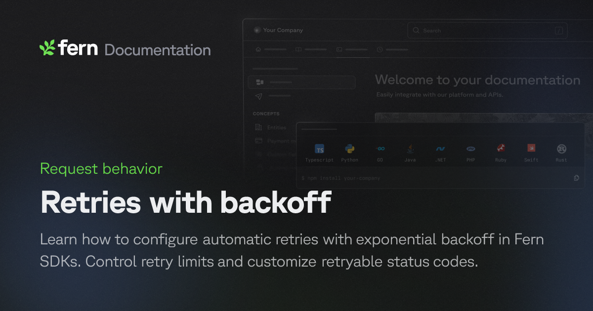 Retries with backoff | Fern Documentation